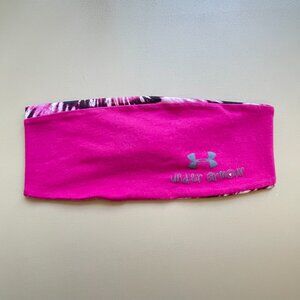 Under Armour Headband Pink Tie Dye Reversible
